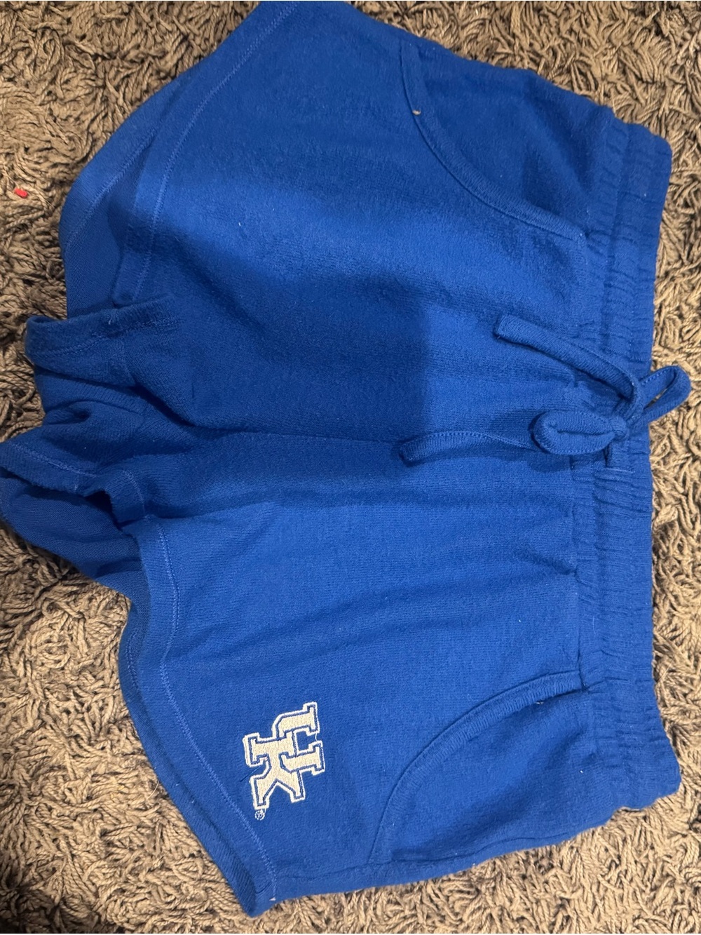 UK Blue Girls' Fleece Shorts with Drawstring